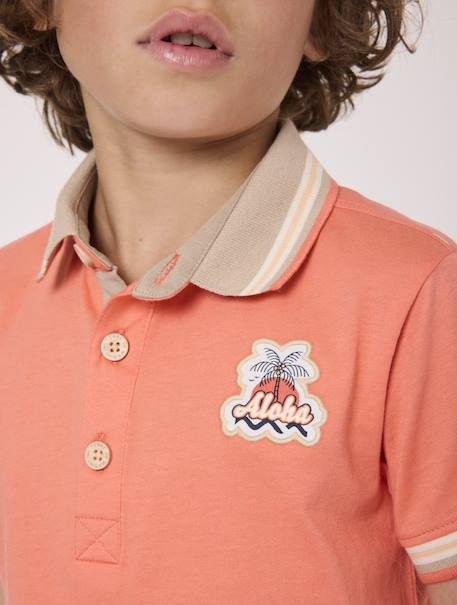 Polo manches courtes 100% coton garçon Orange 2 - vertbaudet enfant 