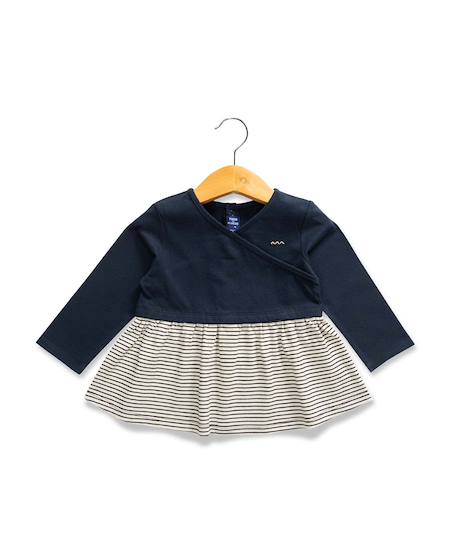 Ensemble tunique + leggings 100% coton bébé fille Indigo 3 - vertbaudet enfant 
