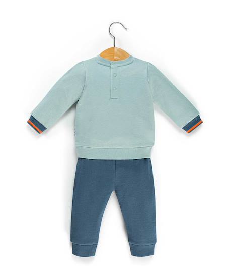 Ensemble pantalon + haut 100% coton bébé garçon Bleu 2 - vertbaudet enfant 