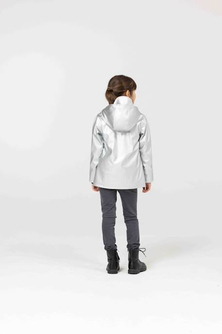 Ciré imperméable à capuche fille Argent 3 - vertbaudet enfant 
