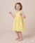 Robe sans manches 100% coton fille Fond blanc raye jaune 1 - vertbaudet enfant 