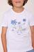T-shirt manches courtes garçon Fond blanc imprime bleu 2 - vertbaudet enfant 