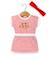 Ensemble robe + bandeau 100% coton bébé fille Fond blanc raye rouge 1 - vertbaudet enfant 