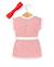 Ensemble robe + bandeau 100% coton bébé fille Fond blanc raye rouge 2 - vertbaudet enfant 