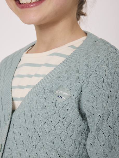 Gilet fille Vert 2 - vertbaudet enfant 