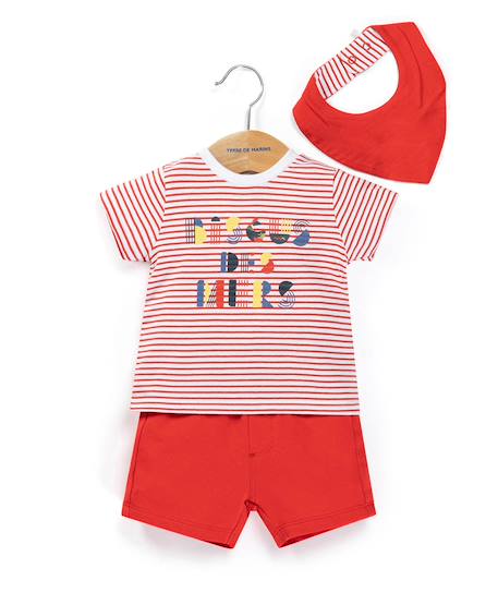 Bébé-Ensemble-Ensemble short + haut 100% coton bébé garçon