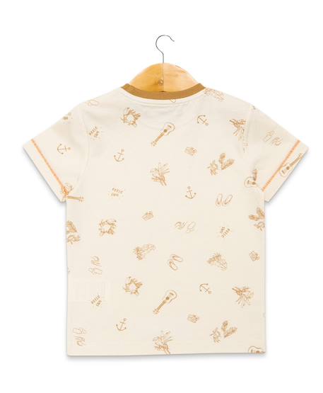 T-shirt manches courtes 100% coton garçon Imprime grege 2 - vertbaudet enfant 