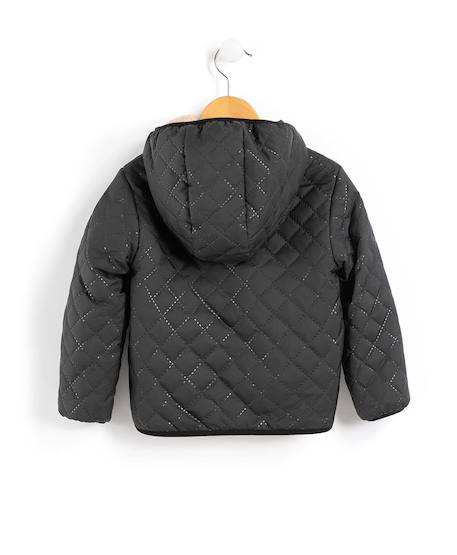 Manteau à capuche fille Noir 2 - vertbaudet enfant 