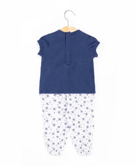 Ensemble pantacourt + haut 100% coton bébé fille Bleu navy 2 - vertbaudet enfant 