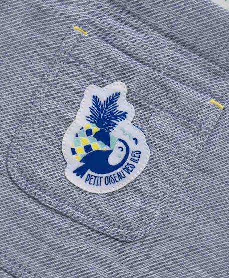 Ensemble salopette + haut 100% coton bébé garçon Denim bleu 2 - vertbaudet enfant 