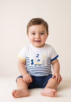 -Ensemble short + haut 100% coton bébé garçon