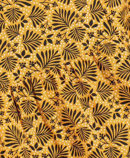 Robe manches longues 100% coton fille Imprime jaune ocre 2 - vertbaudet enfant 