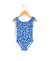 Maillot de bain fille Fond blanc imprime bleu 1 - vertbaudet enfant 