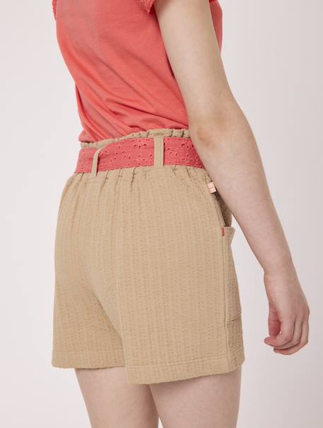 Short 100% coton fille Beige 2 - vertbaudet enfant 