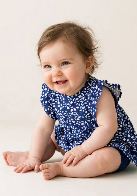 Bébé-Ensemble robe + bas 100% coton bébé fille