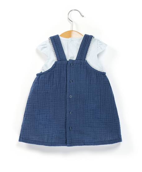 Ensemble robe + haut 100% coton bébé fille Marine 2 - vertbaudet enfant 