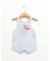 Ensemble salopette + haut 100% coton bébé garçon Fond blanc casse raye bleu 4 - vertbaudet enfant 