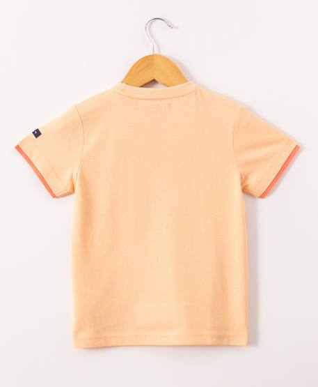 T-shirt manches courtes 100% coton garçon Orange 3 - vertbaudet enfant 