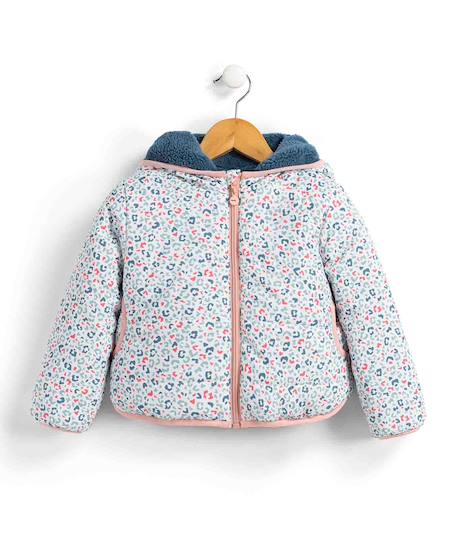 Doudoune réversible fille Bleu 2 - vertbaudet enfant 