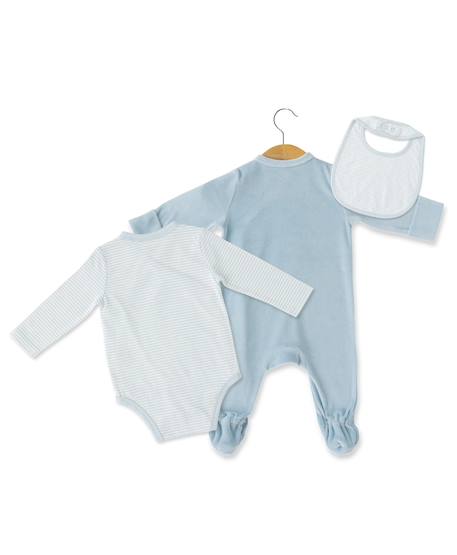 Ensemble bébé 3 pièces bébé garçon Bleu ciel 3 - vertbaudet enfant 