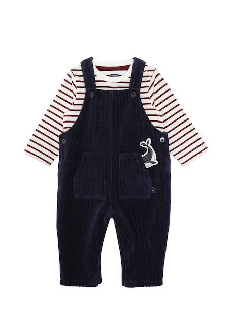 Ensemble salopette + haut bébé garçon Indigo 3 - vertbaudet enfant 