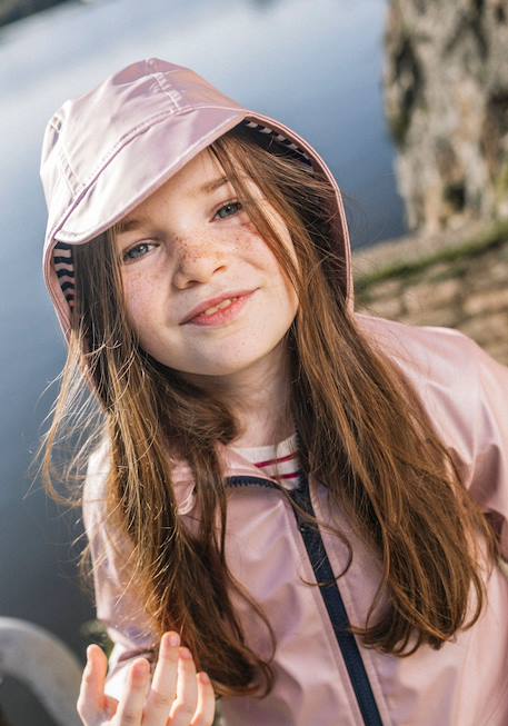 Ciré imperméable à capuche fille Rose irise 2 - vertbaudet enfant 