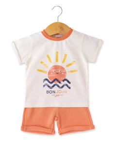 -Ensemble short + haut 100% coton bébé garçon