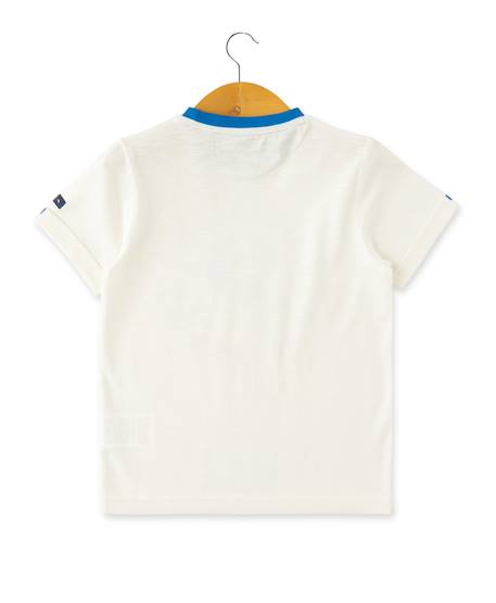 T-shirt manches courtes 100% coton garçon Blanc casse 2 - vertbaudet enfant 
