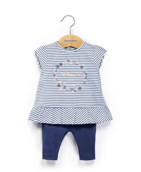 Bébé-Ensemble-Ensemble tunique + leggings 100% coton bébé fille