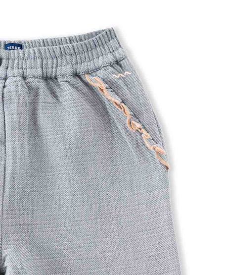 Pantalon 100% coton bébé fille Denim bleu 2 - vertbaudet enfant 