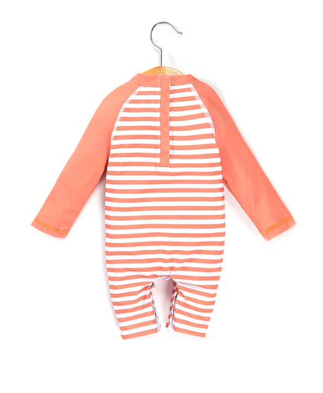 Maillot de bain bébé fille Fond blanc raye rose 3 - vertbaudet enfant 