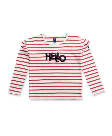 Fille-T-shirt, sous-pull-T-shirt manches longues 100% coton fille