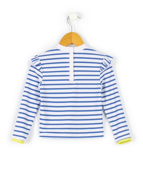 Maillot de bain fille Fond blanc raye bleu 2 - vertbaudet enfant 