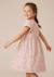 Robe manches courtes 100% coton fille Imprime fond rose 1 - vertbaudet enfant 