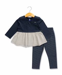 -Ensemble tunique + leggings 100% coton bébé fille