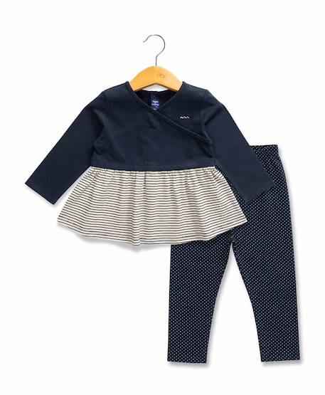 Bébé-Ensemble-Ensemble tunique + leggings 100% coton bébé fille