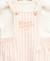 Ensemble salopette + haut 100% coton bébé fille Fond naturel raye rose 2 - vertbaudet enfant 
