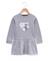 Robe manches longues réversible fille Gris chine 1 - vertbaudet enfant 