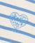 Mariniere manches courtes 100% coton fille Fond grege raye bleu 2 - vertbaudet enfant 