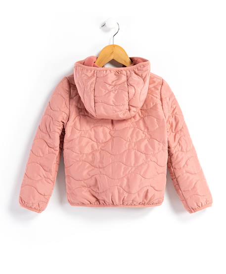Veste à capuche fille Vieux rose 2 - vertbaudet enfant 