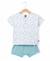 Ensemble short + haut 100% coton bébé garçon Imprime bleu fond blanc casse 1 - vertbaudet enfant 