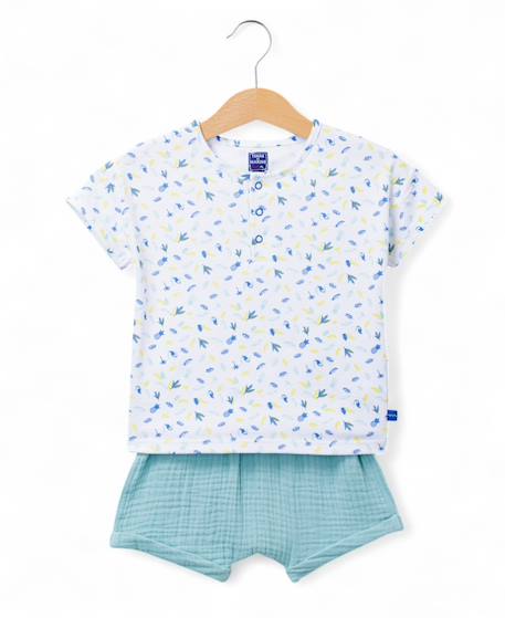 Bébé-Ensemble short + haut 100% coton bébé garçon