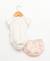 Ensemble bloomer + haut 100% coton bébé fille Fond blanc casse raye rose 3 - vertbaudet enfant 