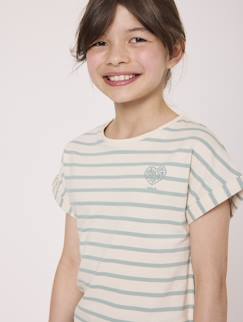 -Mariniere manches courtes 100% coton fille