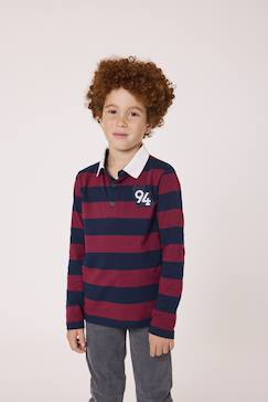 Garçon-T-shirt, polo, sous-pull-Polo manches longues 100% coton garçon