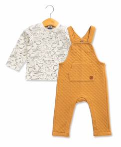 -Ensemble salopette + haut bébé garçon