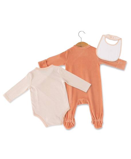 Ensemble bébé 3 pièces bébé fille Peche 3 - vertbaudet enfant 