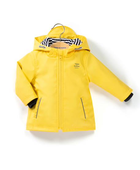Ciré imperméable à capuche bébé garçon Jaune marin 4 - vertbaudet enfant 