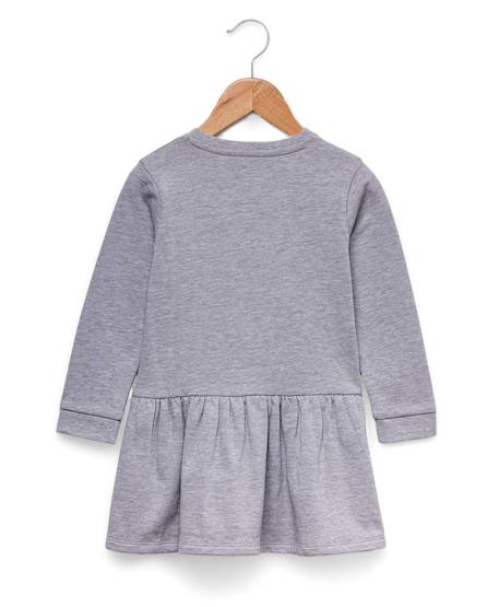 Robe manches longues réversible fille Gris chine 3 - vertbaudet enfant 