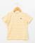Mariniere manches courtes 100% coton garçon Fond grege raye jaune fonce 1 - vertbaudet enfant 